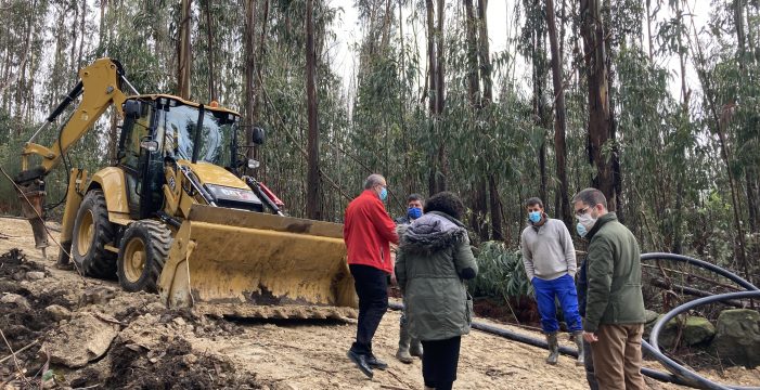 O Concello de Nigrán mantén a súacolaboración coas comunidades de augas veciñais renovando os colectores de Pracíns, en Chandebrito