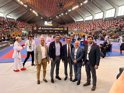 Diego Calvo destaca el potencial de Galicia para acoger competiciones mundiales como la Karate Youth League