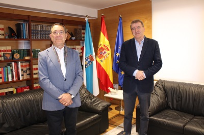 El delegado territorial de la Xunta en Ourense recibe al presidente fundador de Autismo Ourense