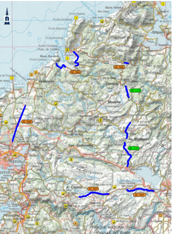 La Xunta adjudica por más de 1,3 M€ las obras de mejora del firme en 3 carreteras a su paso por 7 ayuntamientos de la comarca de Ferrolterra